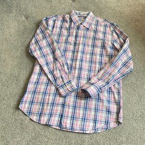 Peter Millar 100% Cotton Button Down Long Sleeve Shirt LARGE   - M659
